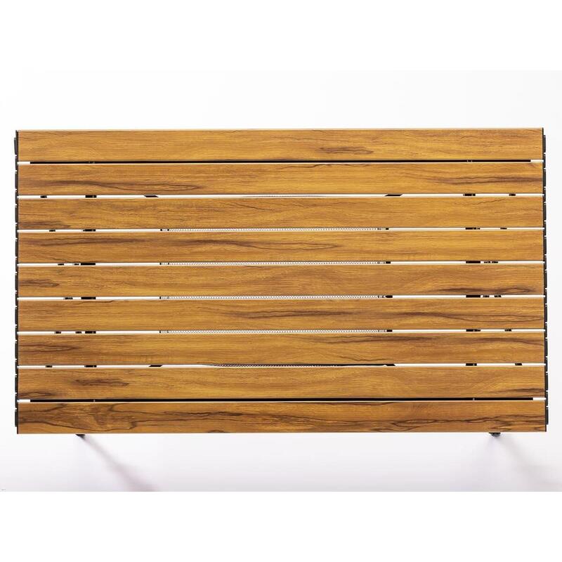 Mesa de campismo - Jamsa - com aspecto de madeira - dobrável - 90 x 51,5 cm