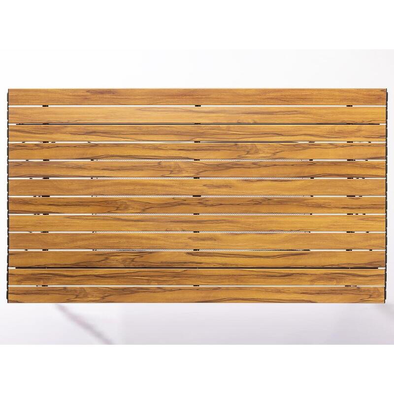 Mesa de campismo - Jamsa - com aspecto de madeira - dobrável - 120 x 70 cm