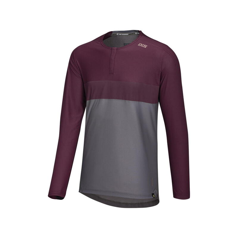 Flow XTG Manches Longues Henley - Graphite/Raisin