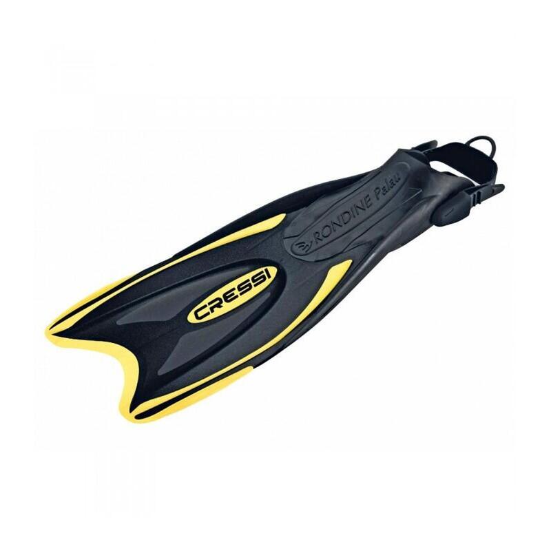 Barbatana de snorkel ajustável Cressi Palau preto-amarelo (Tamanhos 35 a 47)