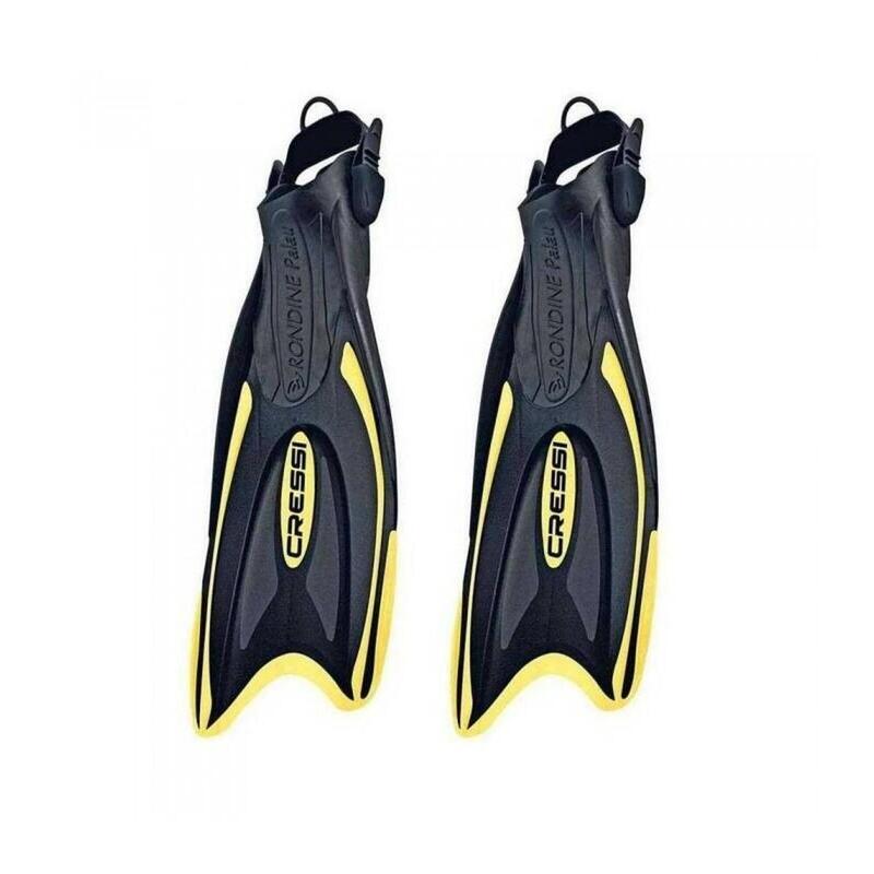 Barbatana de snorkel ajustável Cressi Palau preto-amarelo (Tamanhos 35 a 47)