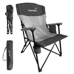 Silla de camping - Kevo - silla plegable con portabebidas - bolsa de transporte