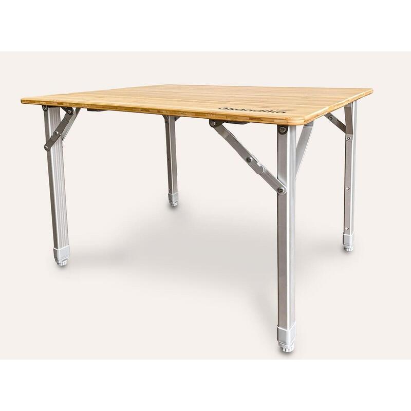 Table de Camping Tolja - Pliante en Bambou et Aluminium - 65x50 cm