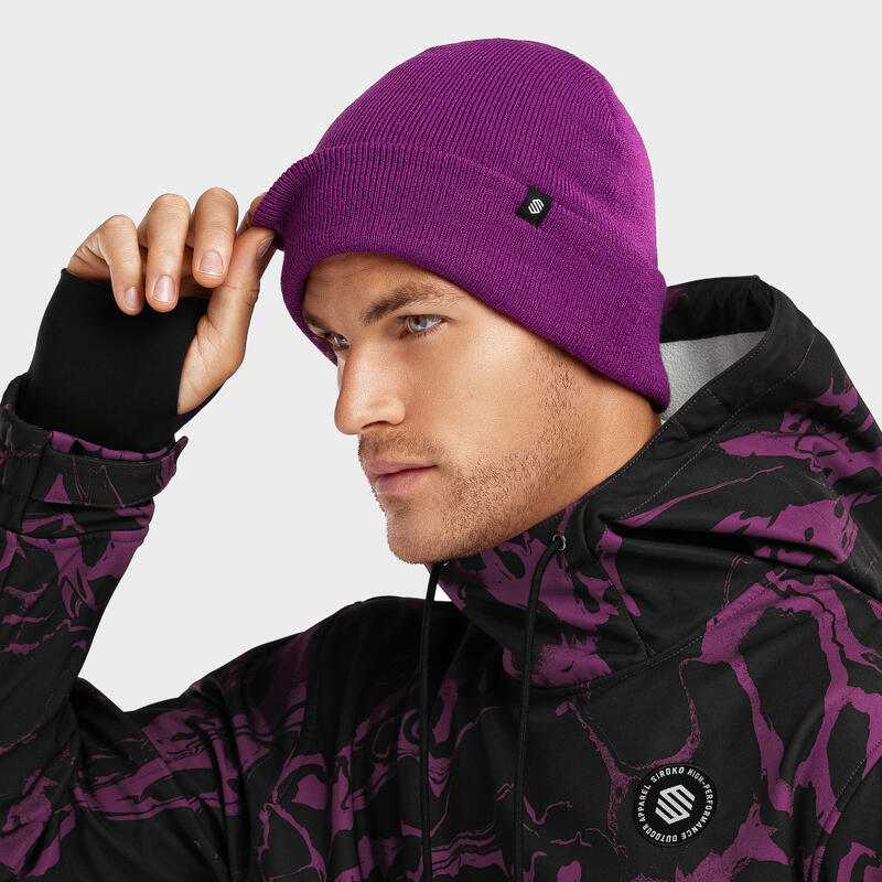 Bonnet hiver Sports d'hiver Homme et Femme Snowflake Grape Raisin