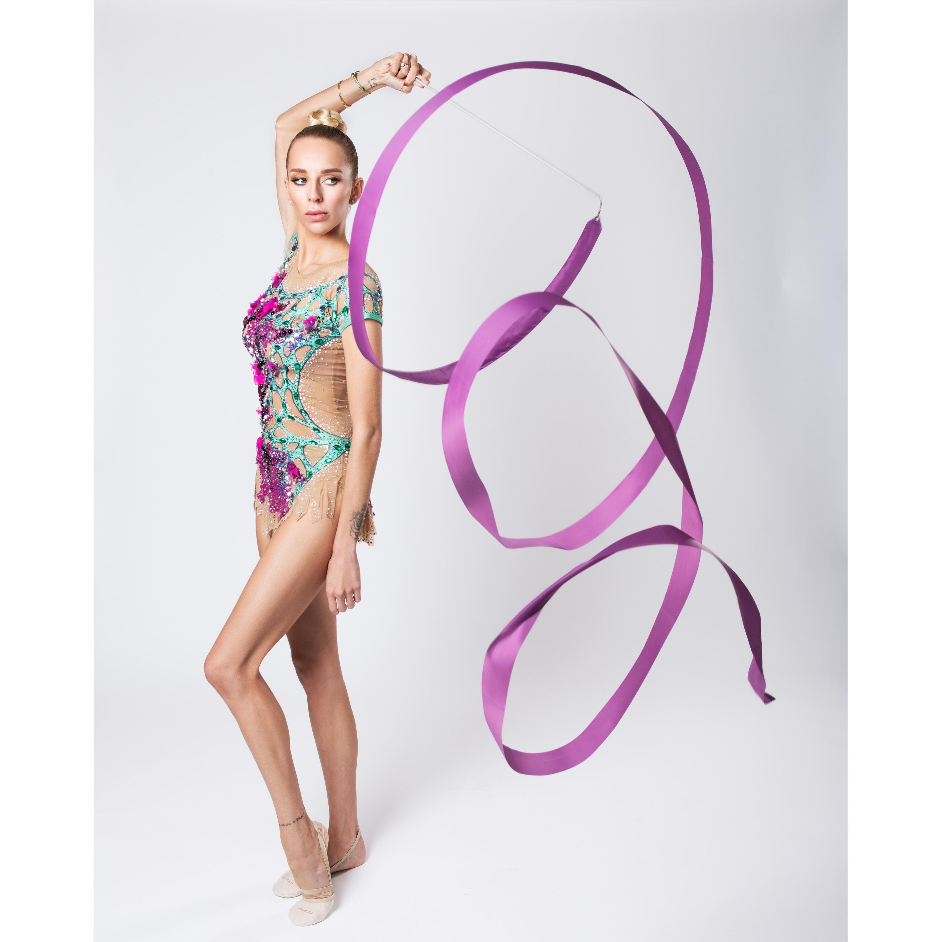 Lint Voor Ritmische Gymnastiek Met Stok 56cm INDIGO 4,0m 4/4