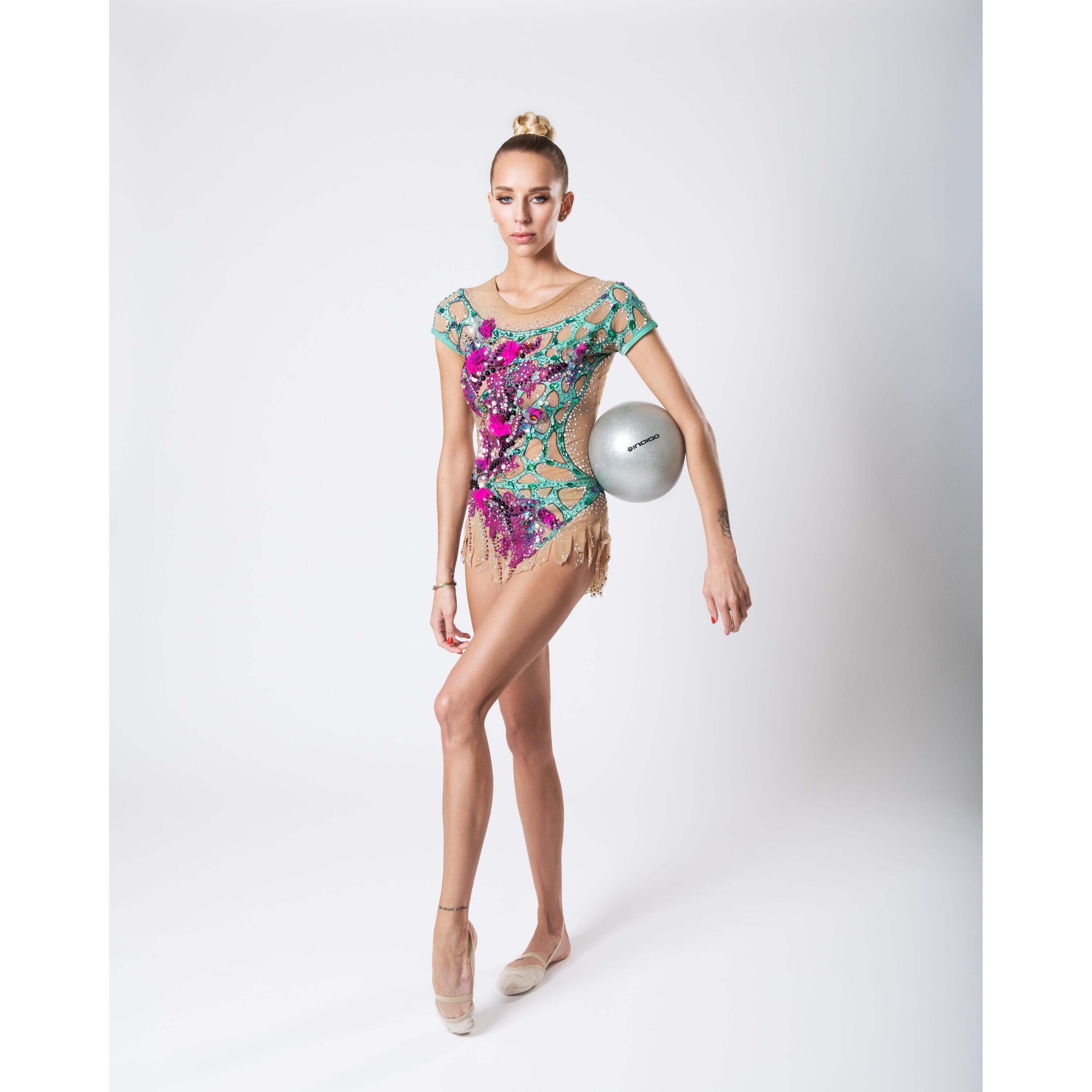 Bal Voor Ritmische Gymnastiek Met Glitter 400g INDIGO 19cm 3/5