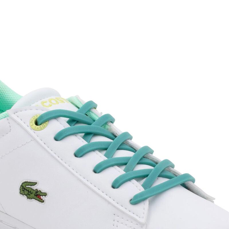 Lacets Élastiques Enfant Pas Besoin D’Attacher Sneakers Silicone vert caraïbes
