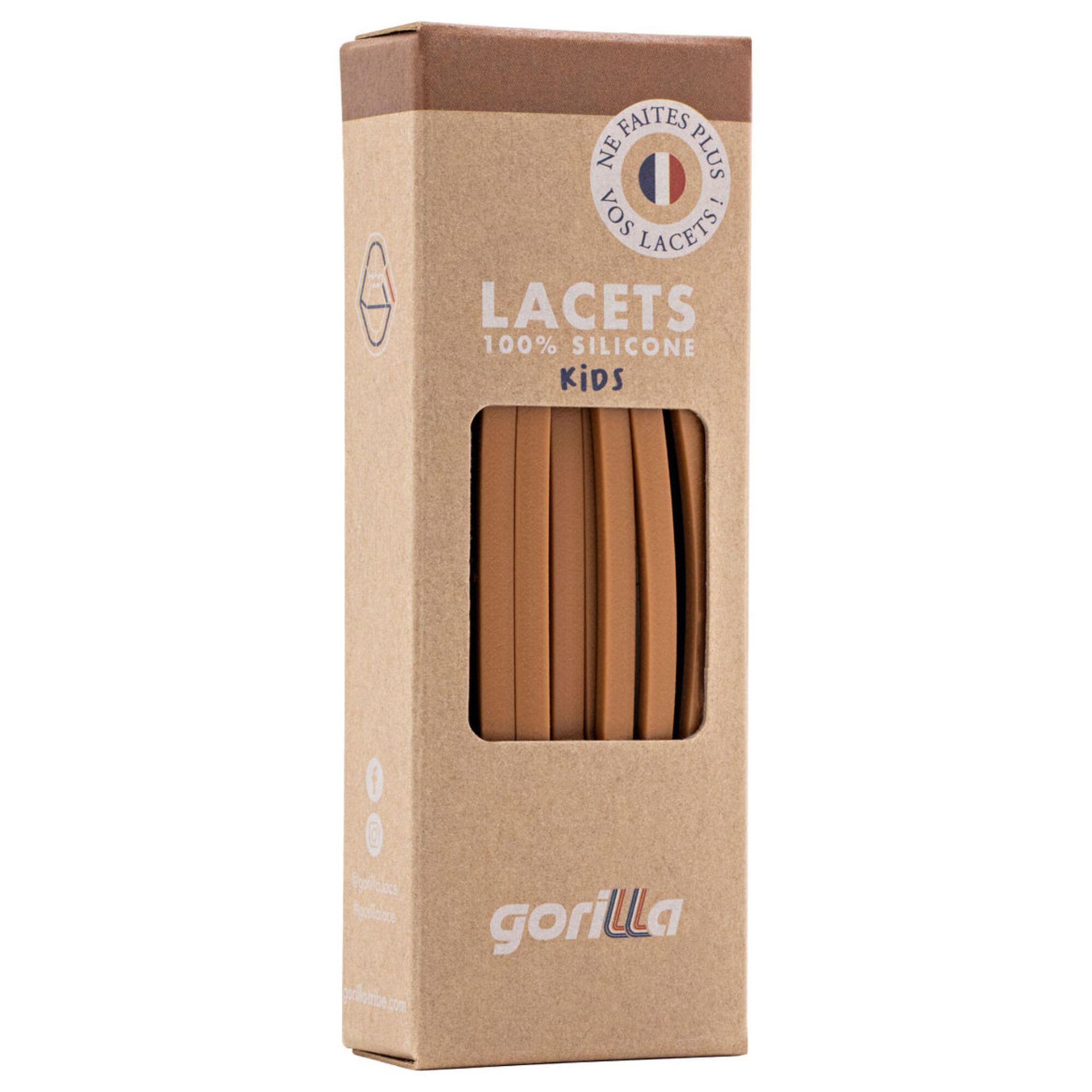 Lacets Gorilla - Lacets Élastiques Enfant Pas Besoin D’attacher Baskets Silicone - Marron - Lacets - Marron - 90 - Decathlon