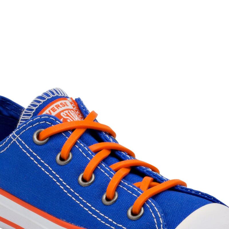 Lacets élastiques enfants baskets/sneakers - silicone - orange