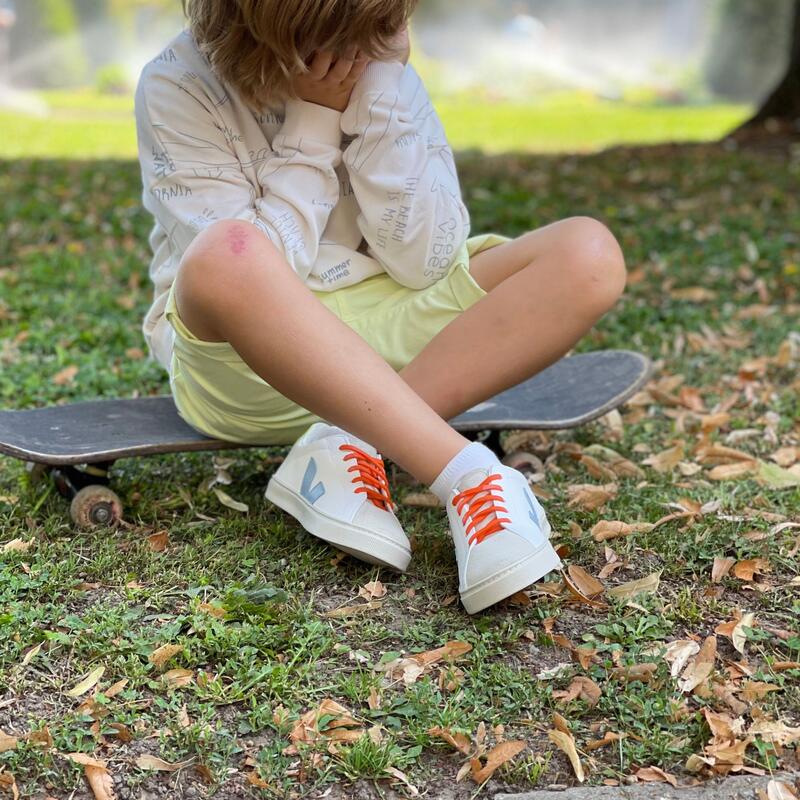 Lacets élastiques enfants baskets/sneakers - silicone - orange