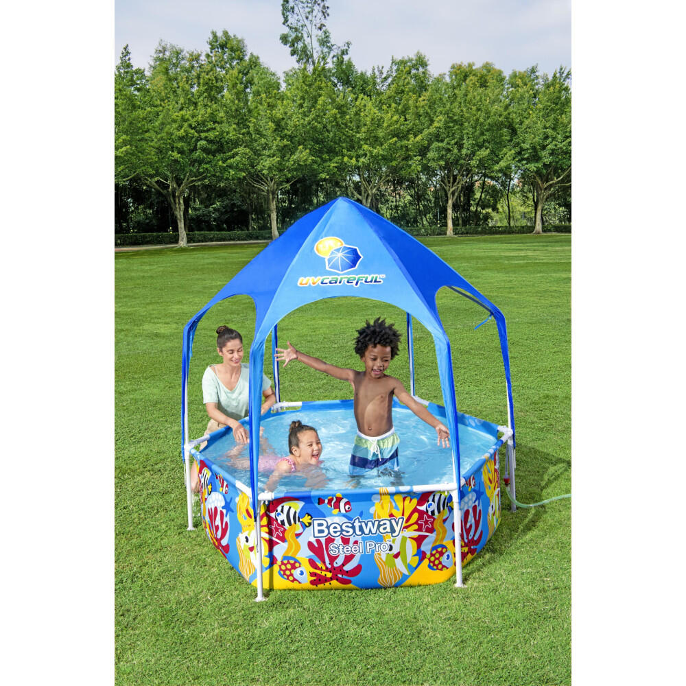 Bestway kinderzwembad steel pro uv careful bovengronds 183x51 cm 4/7