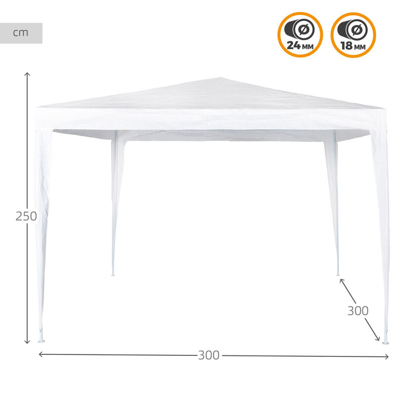 Toldo de campismo polietileno branco Aktive