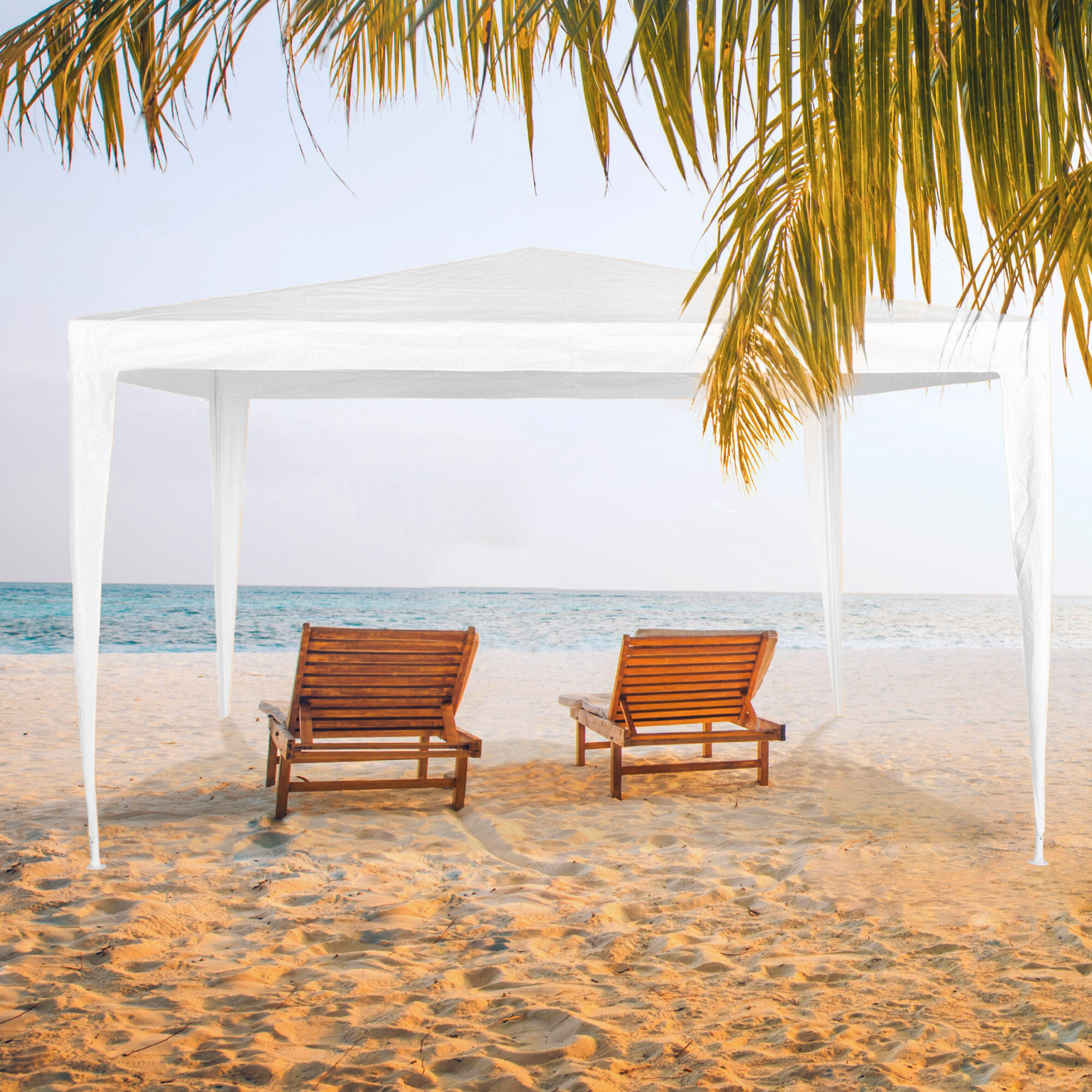 Tonnelle de jardin amovible 300x300 cm blanc Aktive 2/7