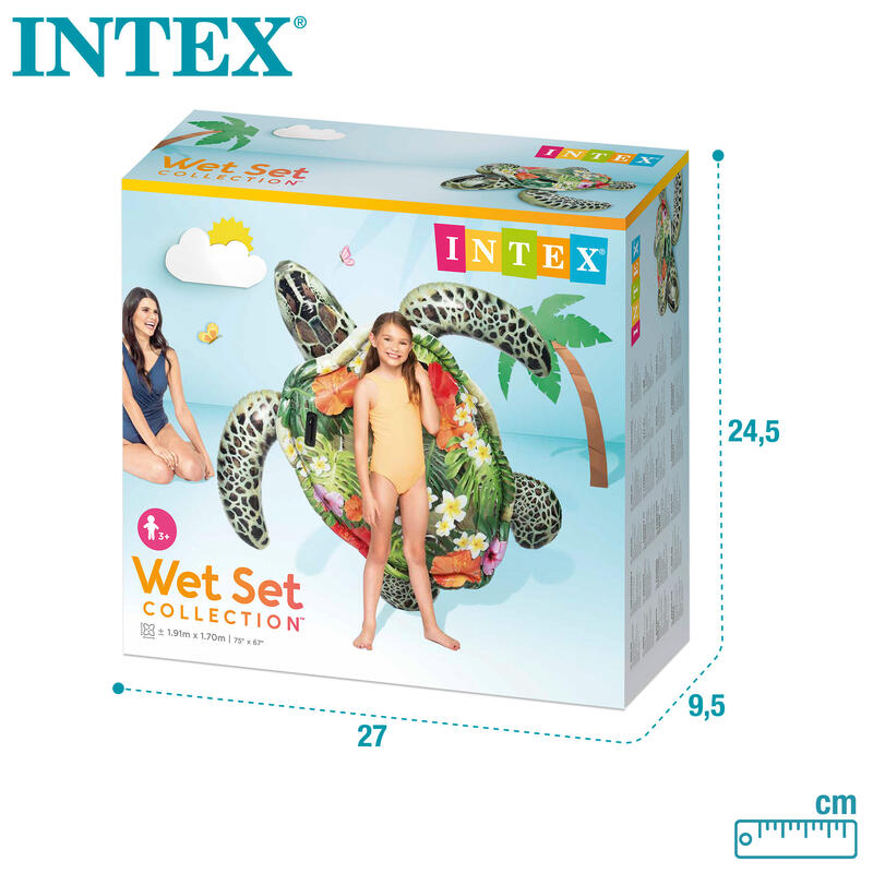Tartaruga insuflável Intex efeito realista 2 asas 191x170 cm
