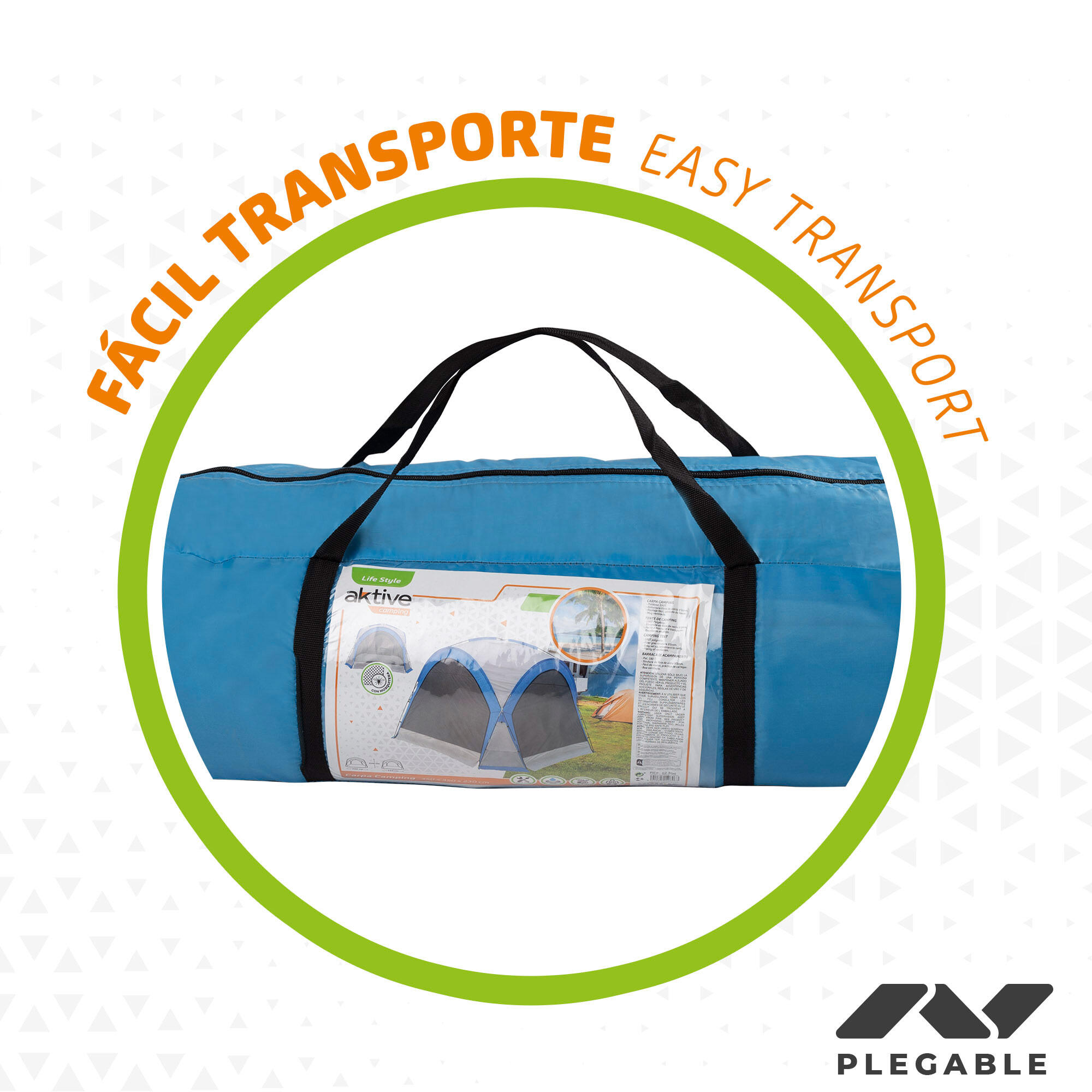Aktive Tenda da campeggio con zanzariera 4/7