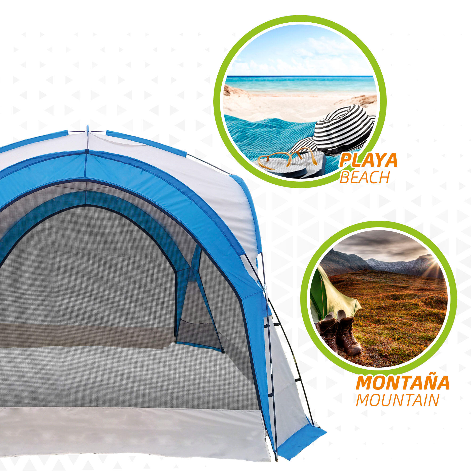 Aktive Tenda da campeggio con zanzariera 5/7
