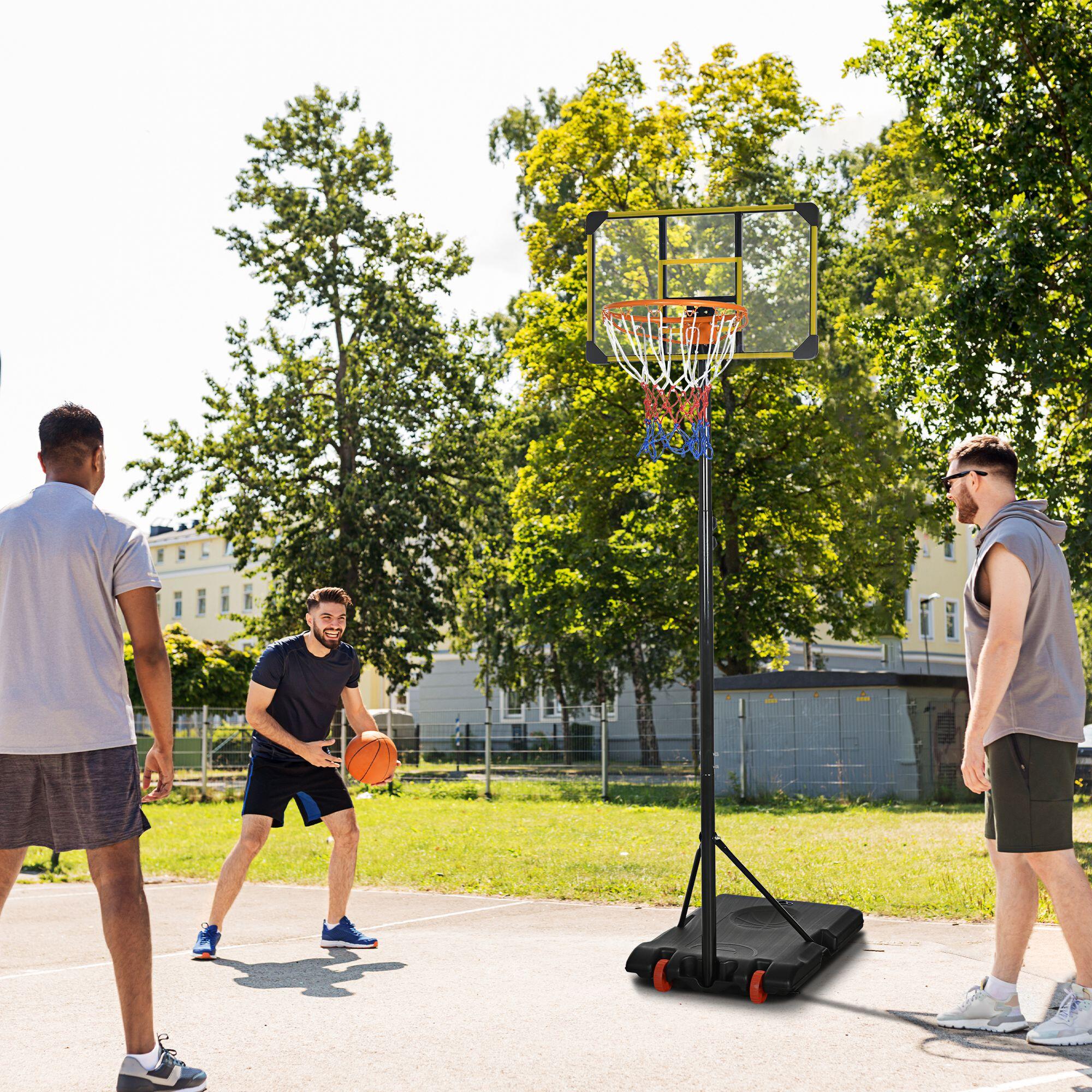 SPORTNOW Canestro Basket per Adulti con Altezza Regolabile 2.1-2.4 m 2/8