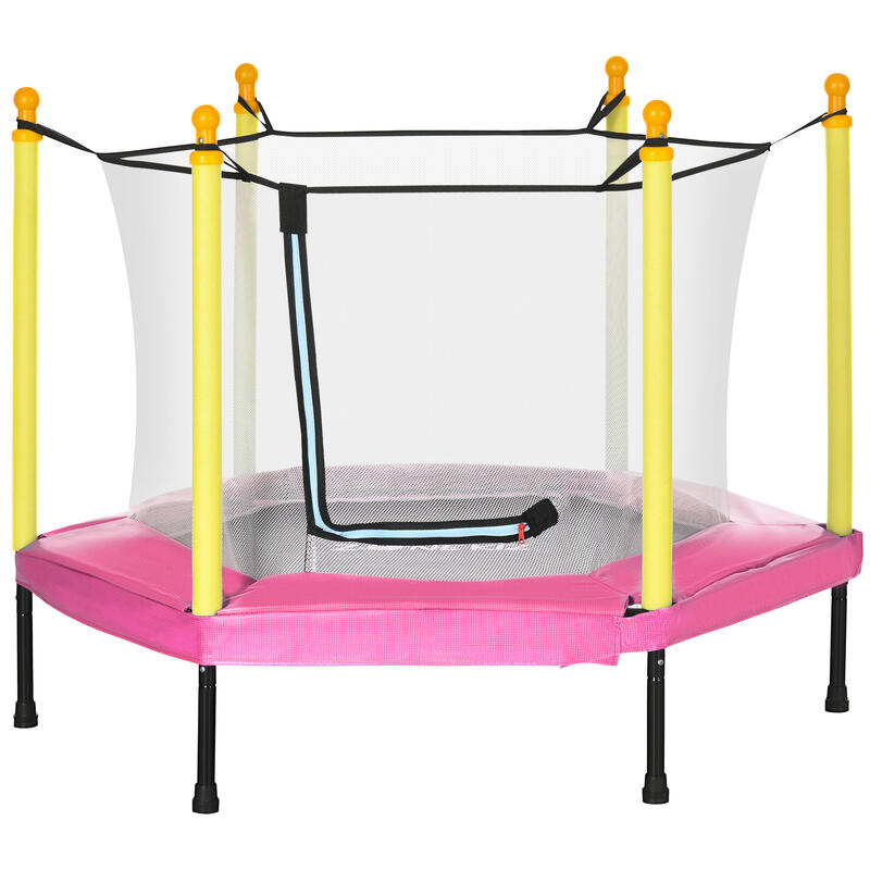 Cama Elástica Infantil ZONEKIZ 122x122x97 cm Rosa