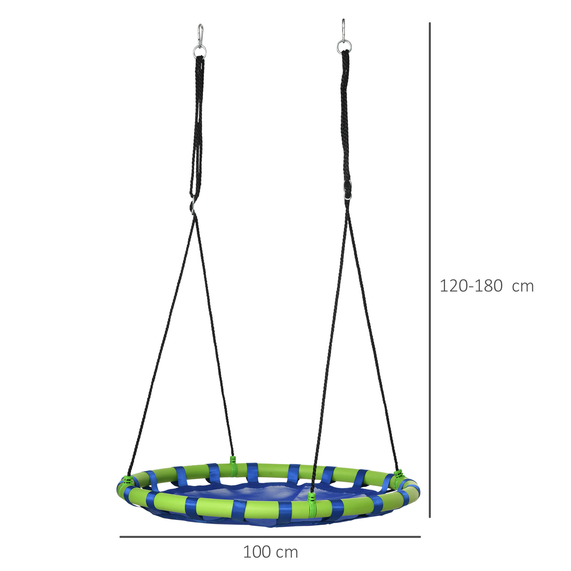 Baloiço Infantil Ninho com Altura Ajustável multicor 3/7