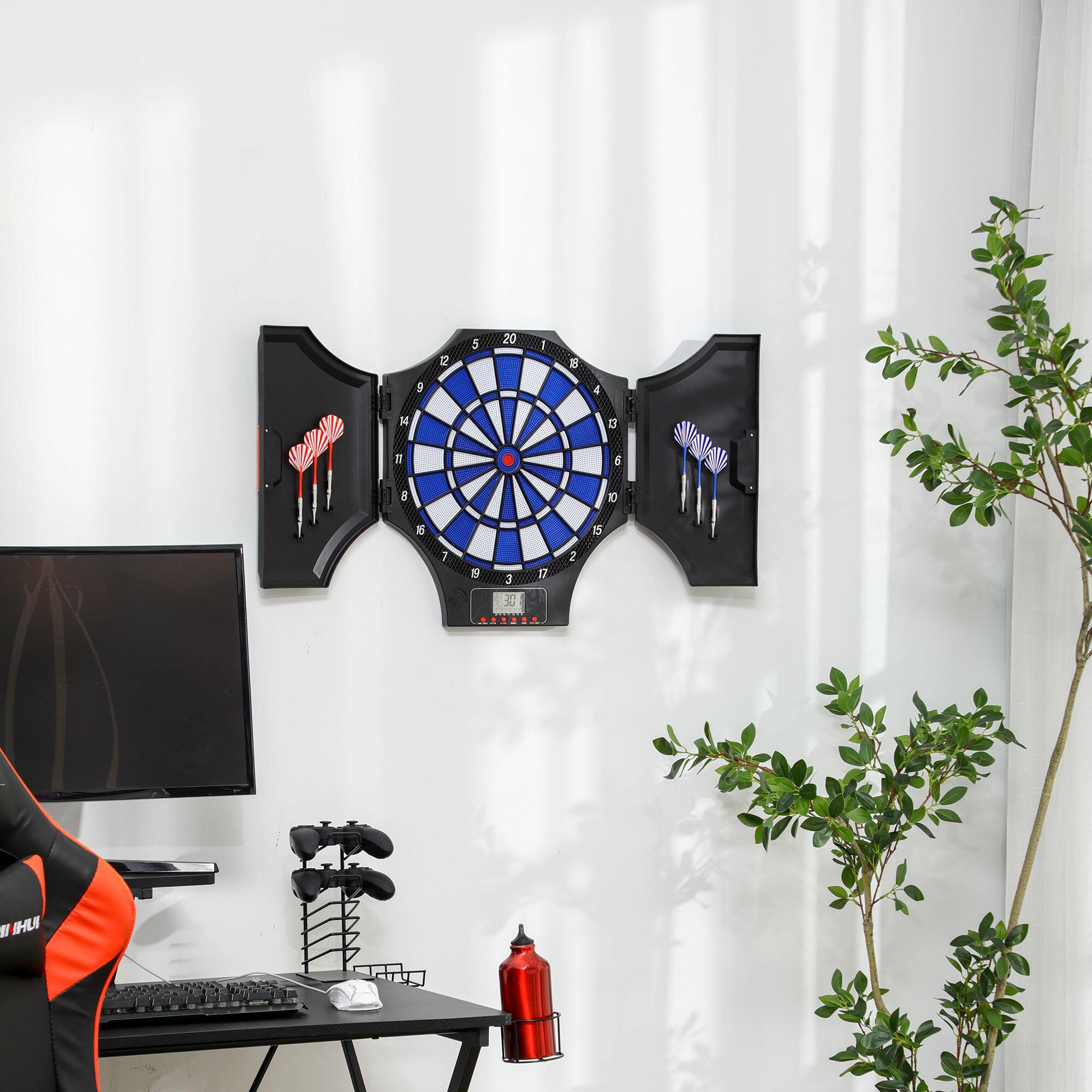 SPORTNOW Bersaglio Freccette Elettronico con 6 Freccette e Pareti Laterali 2/7