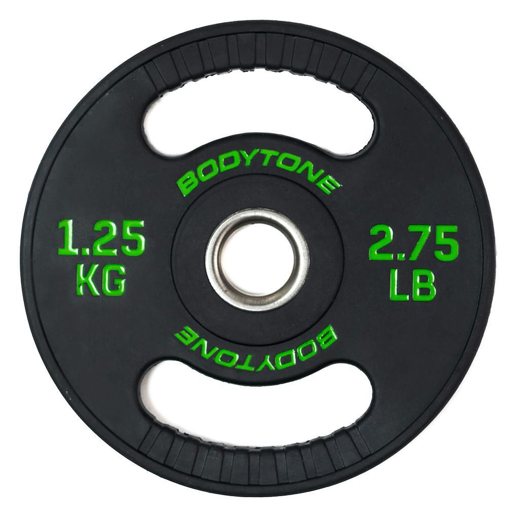 BODYTONE Disco de goma de 1,25 kg con agarre (28mm) 28/1 Bodytone
