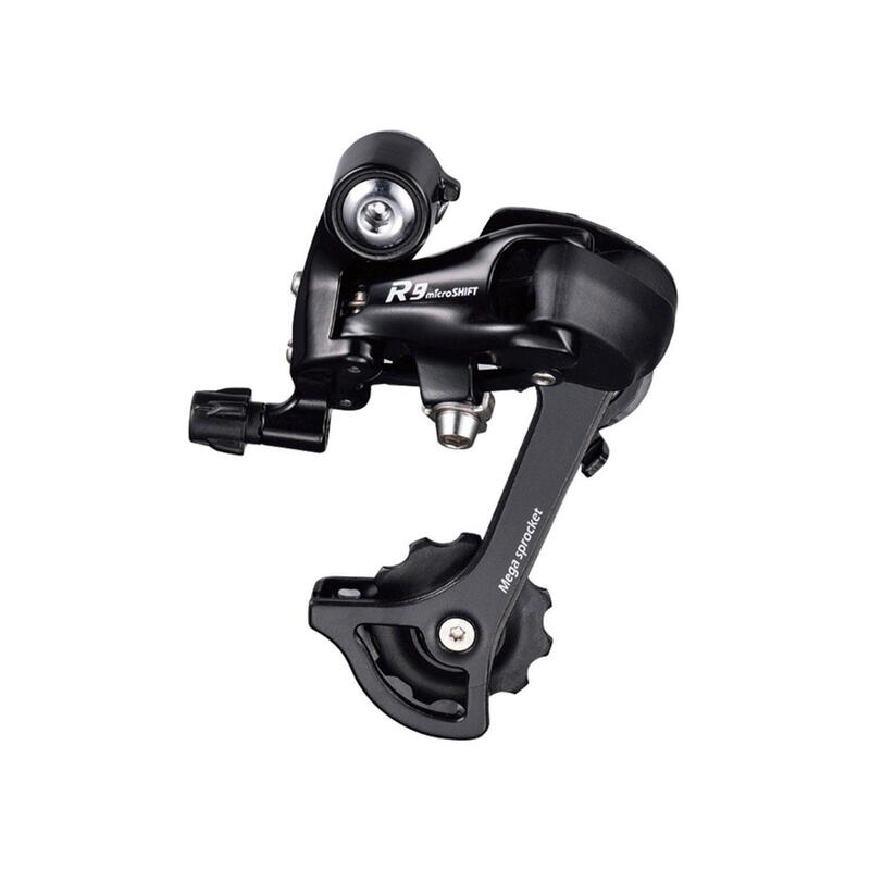 R9 Road achterderailleur medium kooi 2x9/10 sp. - zwart