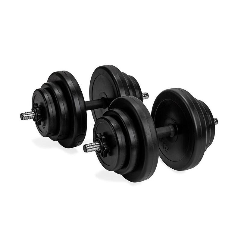 Verstelbare Dumbbellset - Vinyl - 2 x 14 kg (28 kg)