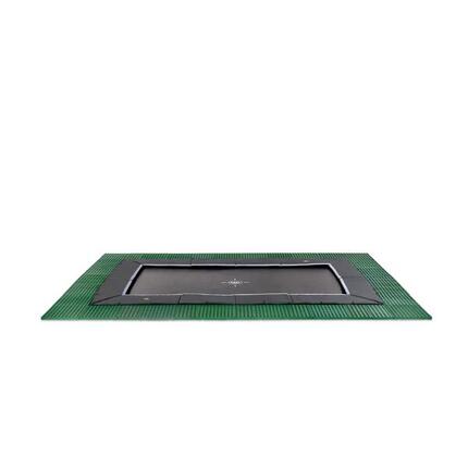 Trampoline enterré au niveau du sol Dynamic 244x427cm avec dalles de