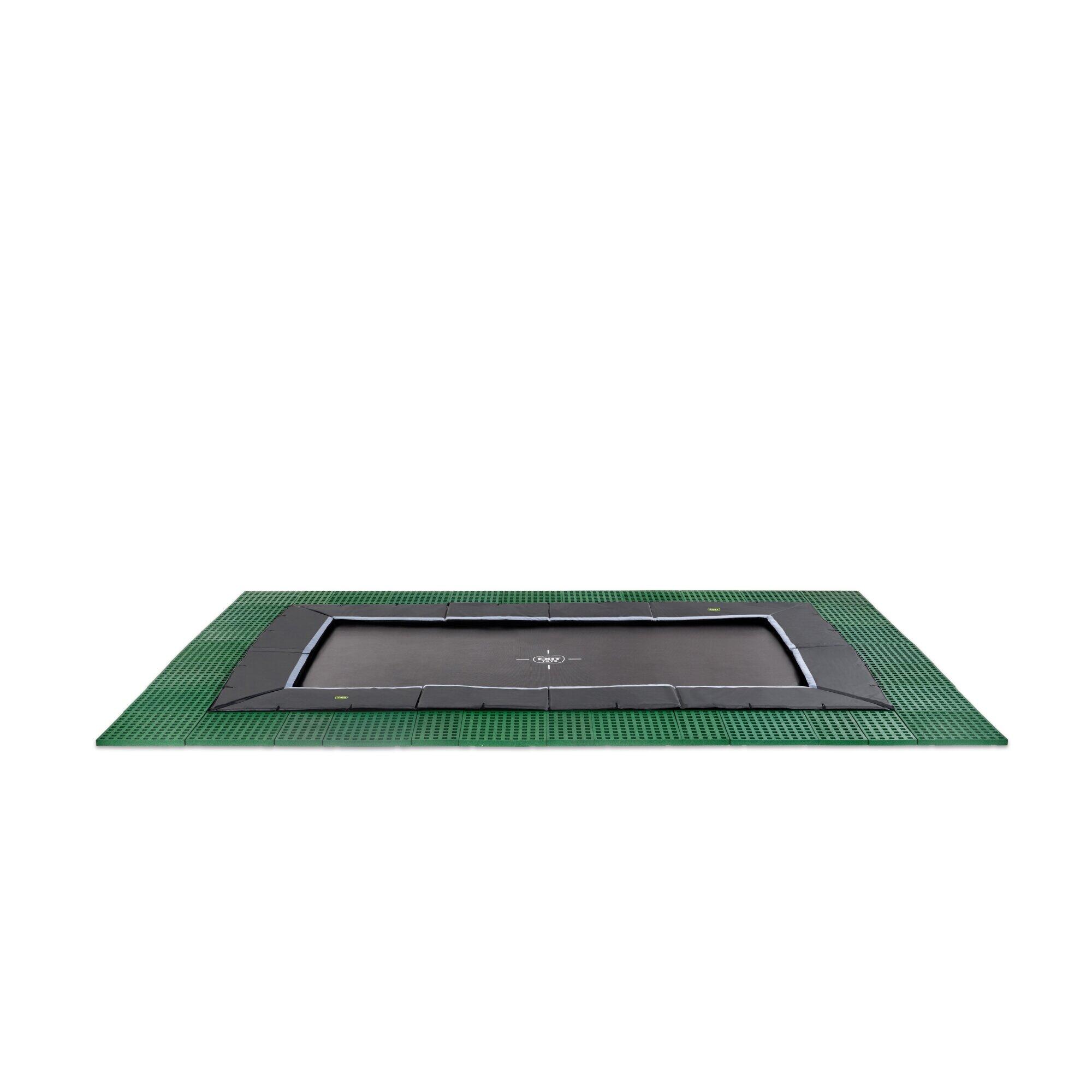 Exit Toys - Trampoline Enterré Au Niveau Du Sol Dynamic 244x427cm Avec Dalles De - Trampoline - Noir - Taille Unique - Decathlon