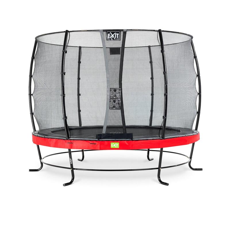 EXIT Elegant trampoline ø305cm met Economy veiligheidsnet - rood