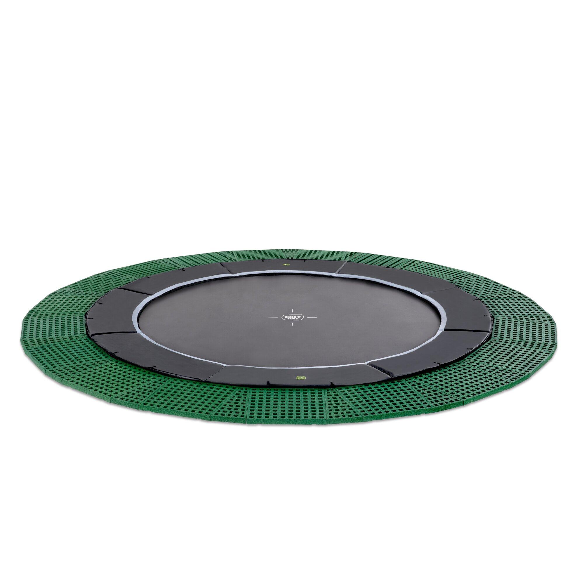 Exit Toys - Trampoline Enterré Au Niveau Du Sol Dynamic Ø427cm Avec Dalle - Trampoline - Noir - Taille Unique - Decathlon