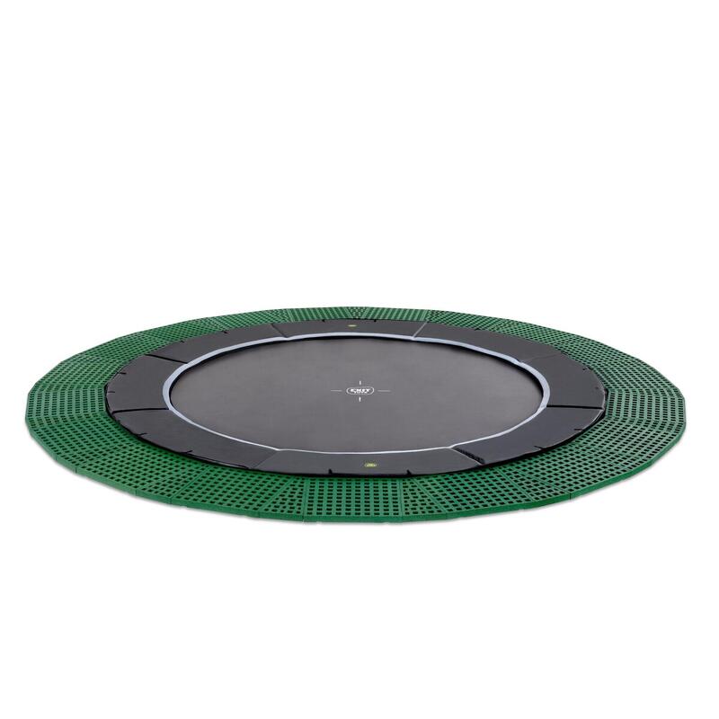 Dynamic groundlevel trampoline ø427cm met Freezone veiligheidstegels