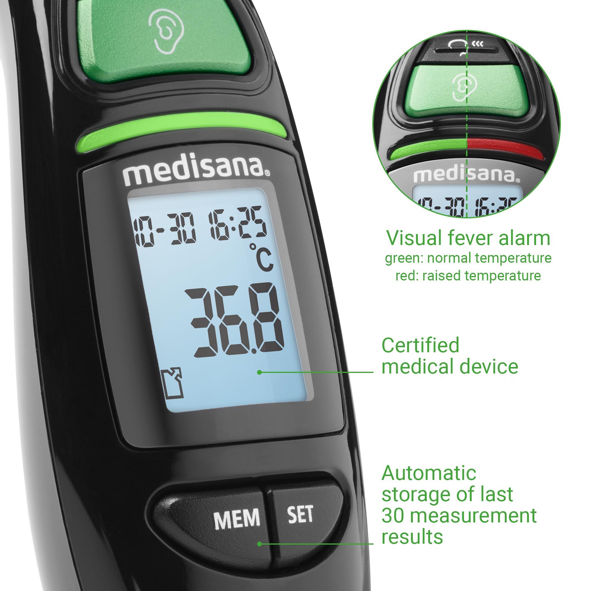 medisana TM 750 termómetro sin contacto con alarma de fiebre 5/7