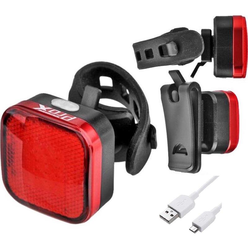 Feu arrière de vélo - rechargeable par USB - COB Led 40 Lumen - Feu rouge