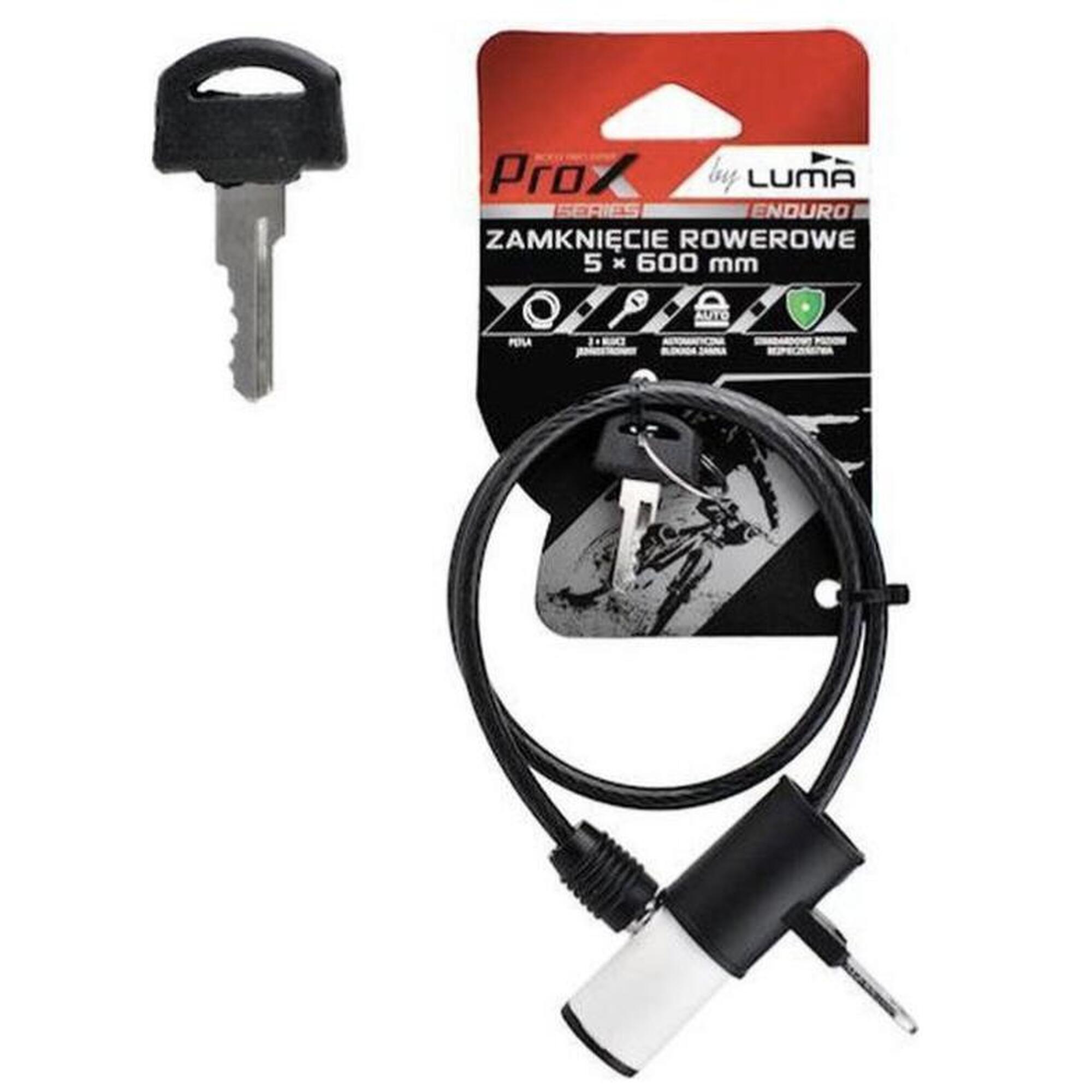 Prox - Cadenas Pour Vélo - Boucle De Fixation 5 X 600 Mm - Serrure À Spirale - 2 Clés - Antivol - Noir - No Size - Decathlon