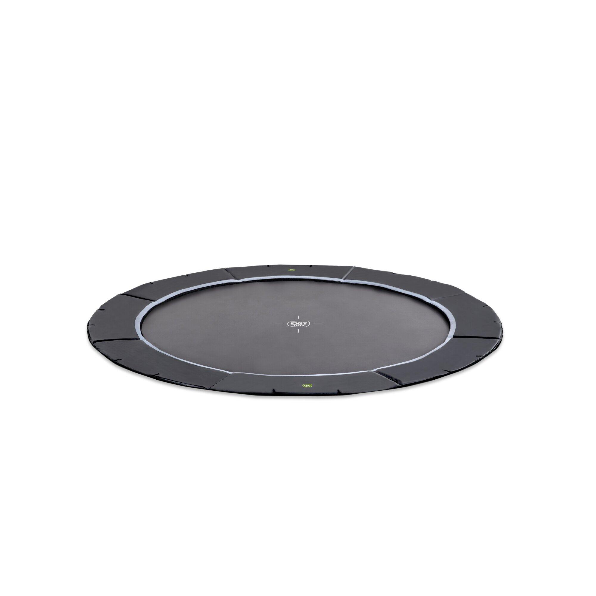 Trampolino elastico sportivo a livello del suolo EXIT Dynamic ø427cm - nero 1/7