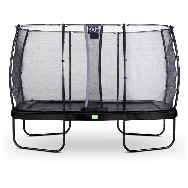 EXIT Elegant trampoline 244x427cm met Economy veiligheidsnet - zwart