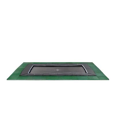Trampoline groundlevel kinderen dynamic rechthoekig 275x458cm zwart