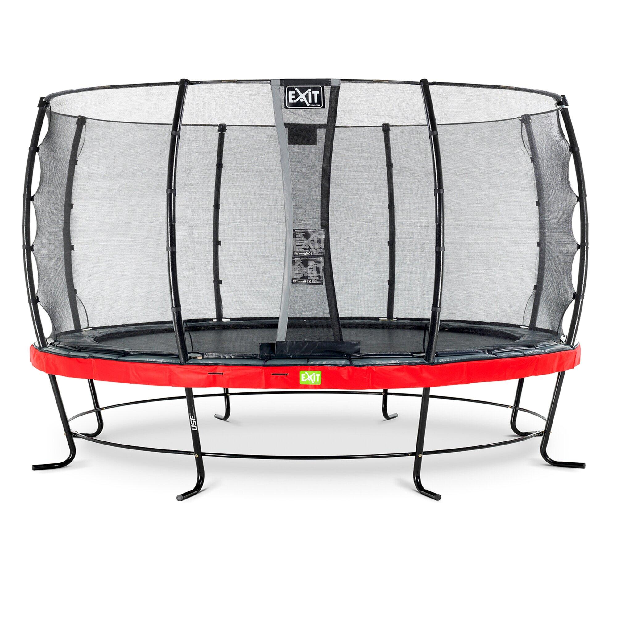 EXIT TOYS EXIT Elegant trampoline ø427cm met Economy veiligheidsnet - rood