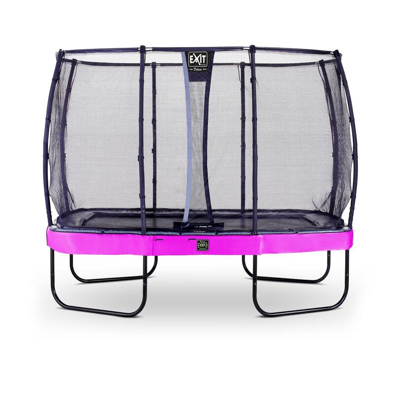 Trampoline EXIT Elegant Premium 214x366cm avec filet de sécurité Deluxe - violet