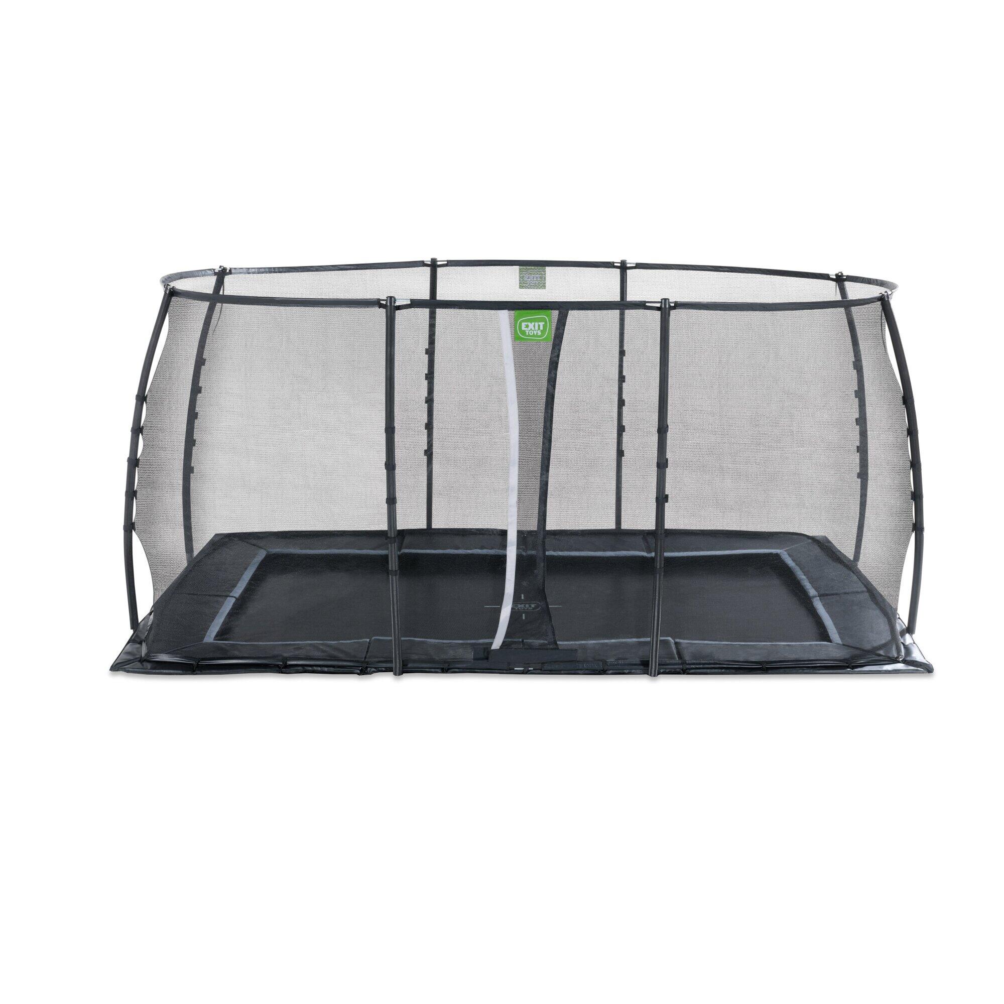 Cama elástica a nivel del suelo Dynamic 244x427cm con red de segurid 1/7