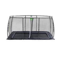 Dynamic groundlevel trampoline 244x427cm met veiligheidsnet