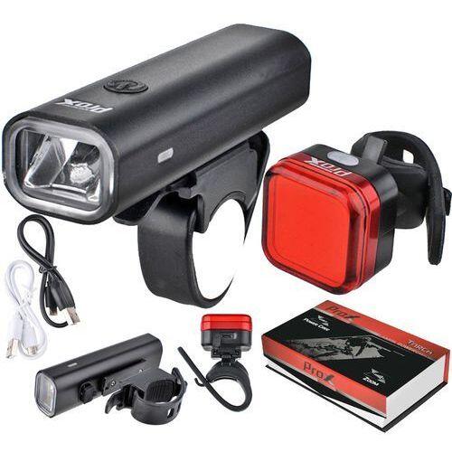 Led Fietsverlichtingsset USB Oplaadbaar 400/40 Lumen