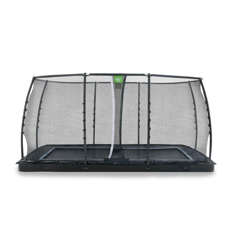 Dynamic groundlevel trampoline 244x427cm met veiligheidsnet