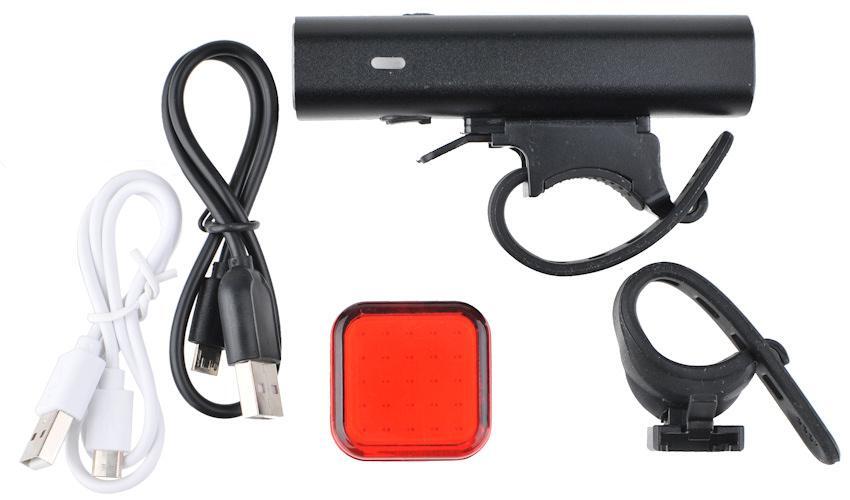 Juego de luces para bicicleta 400 y 40 lúmenes LED recargables por USB. 4/7