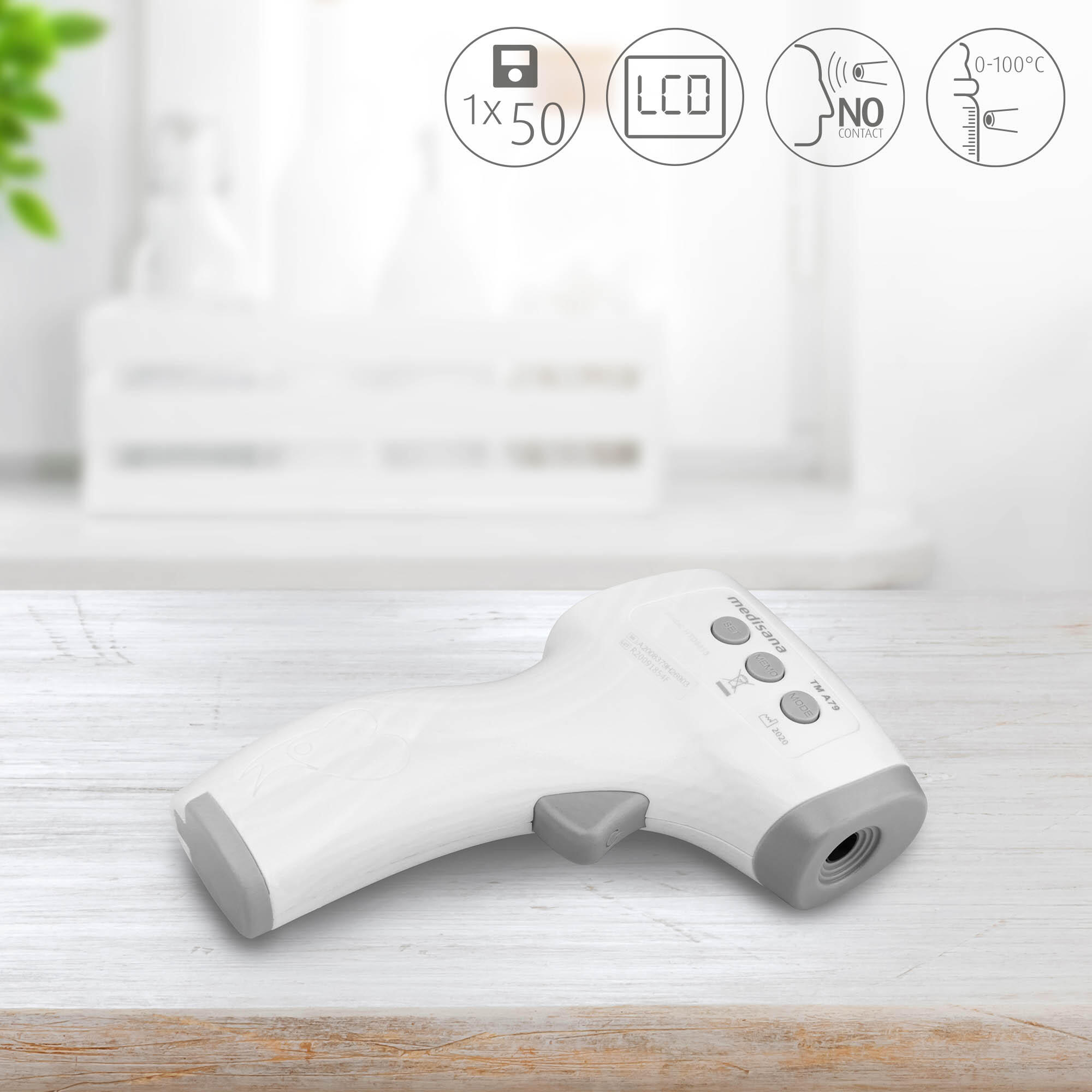 medisana TM A79 thermomètre infrarouge frontal sans contact jusqu'à 100°C 4/7