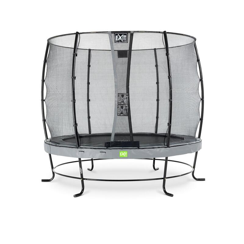 Trampoline EXIT Elegant ø253cm avec filet de sécurité Economy - gris