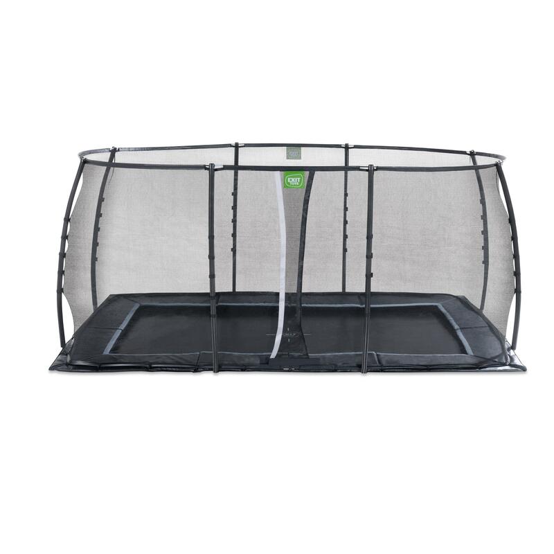 Dynamic groundlevel trampoline 275x458cm met veiligheidsnet