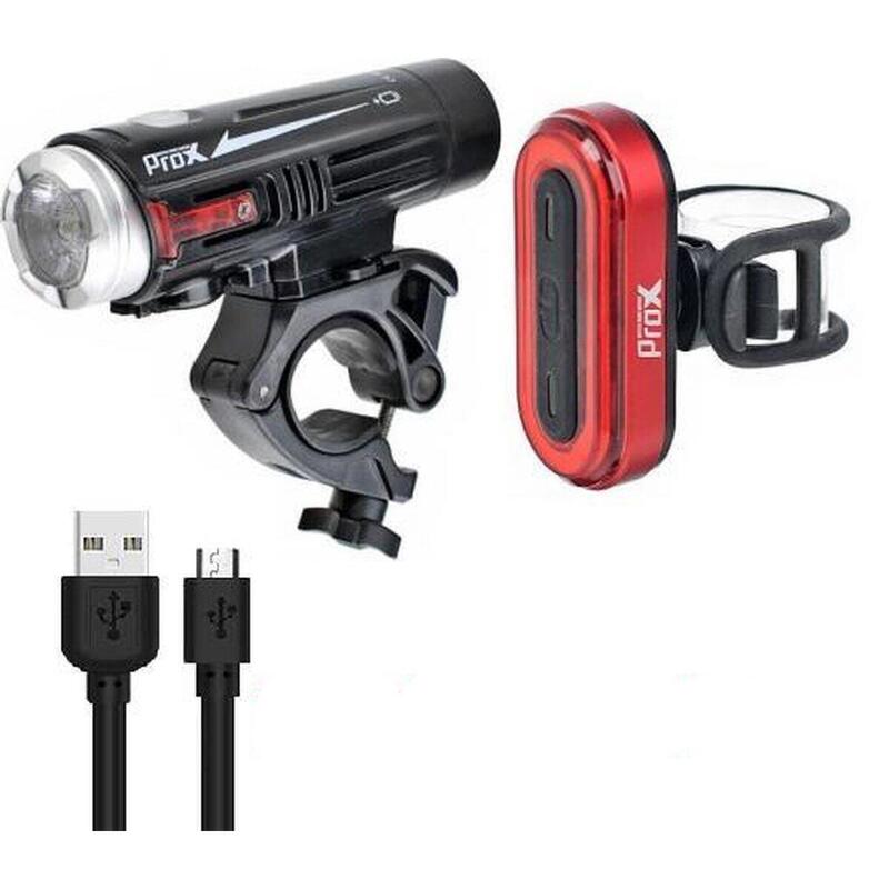 Feux pour vélo Feu avant blanc et feu arrière rouge 880 lumens