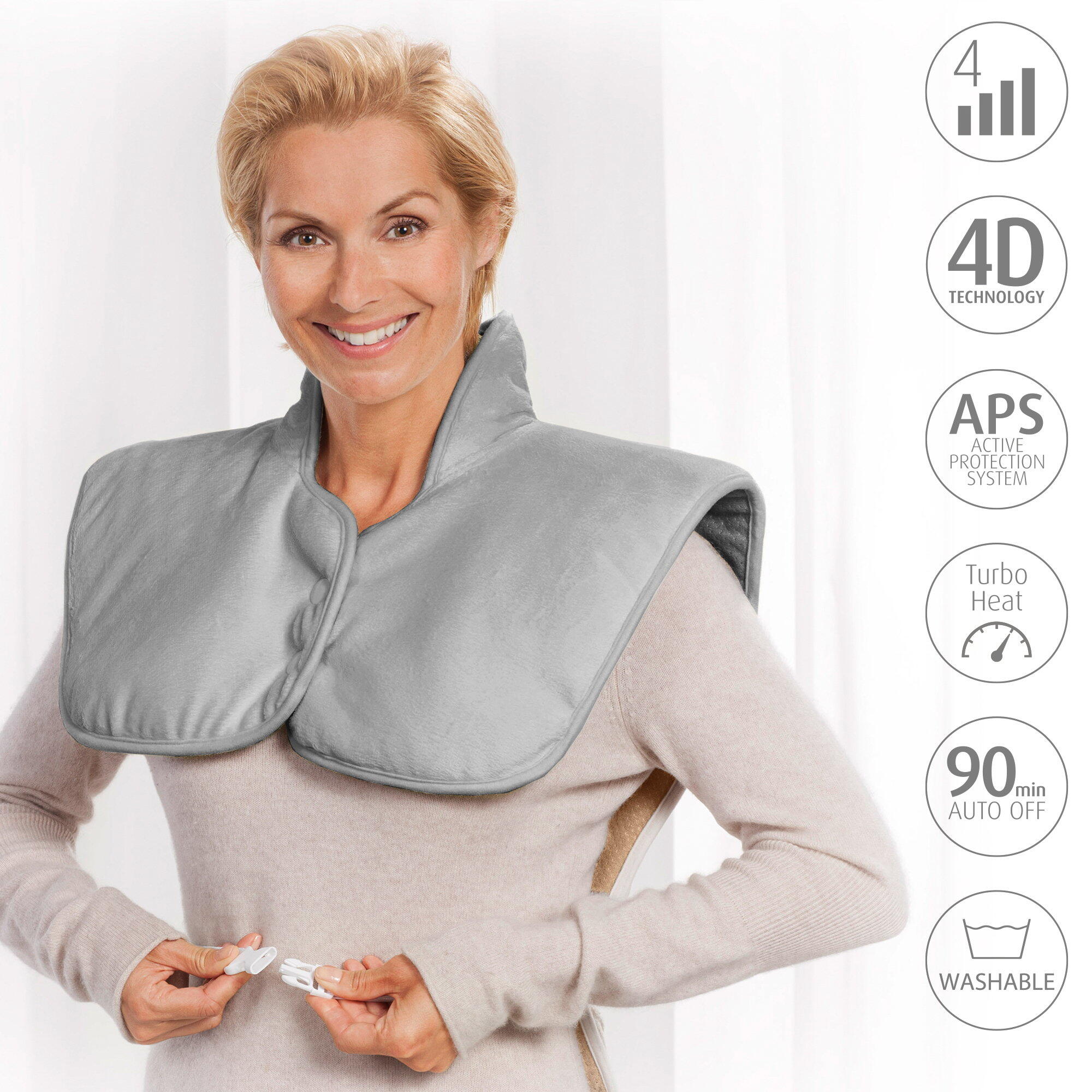 medisana HP 630 coussin chauffant pour la nuque, les épaules et le dos, lavable 4/7
